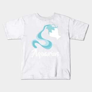 Aquarius Jan 20 - Feb 18 - Air sign - Zodiac symbols Kids T-Shirt